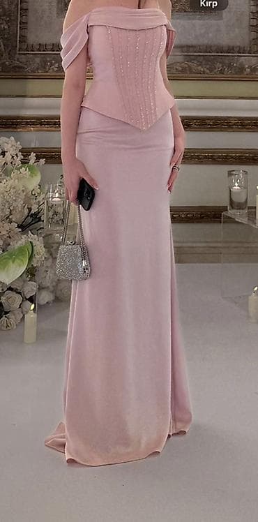 ag etek: Zərif axşam/libas kolleksiyası - Model 1: Ağ korset üstü + gümüşü — 3