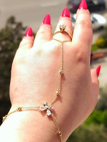 uzuk: Zəncirli əl bəzəyi (hand chain/hand harness) – bir barmaqdan biləyə — 4