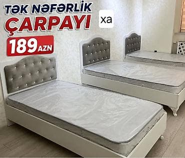 mebeller 2020: Tək nəfərlik çarpayı - Ölçü: tək yatak ölçüsü (standart single) - — 1