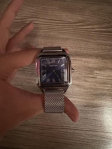 cartier tank: Cartier kvadrat formalı qol saatı - Korpus: paslanmaz polad — 1