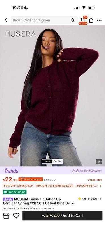 sumqayitda jaket: MUSERA qadın kardiqanı – düyməli, boş kəsim,sheindən alınıbdı 22 — 1