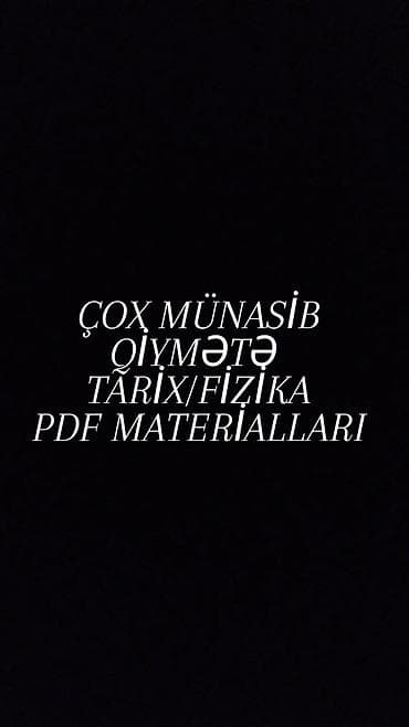Tarix və ya Fizika üzrə PDF materialları • Pdflerde qəbullar — 1