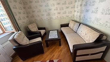 İşlənmiş, Divan, Jurnal masası, 2 kreslo, Açılan