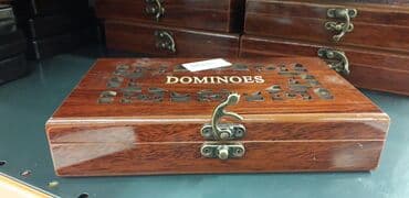купить стол для бильярда: Taxta qutuda domino dəsti - Şık, cilalanmış taxta qutu: üst hissədə — 7