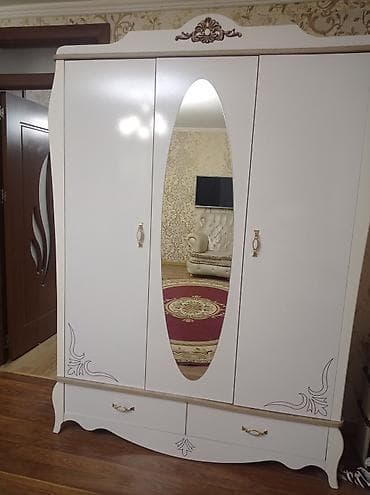 3 qapılı, Ağ, Digər material, Açılan, Düz dolab