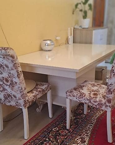 Qonaq otağı üçün, Açılmayan, Dördbucaq masa, 2 stul