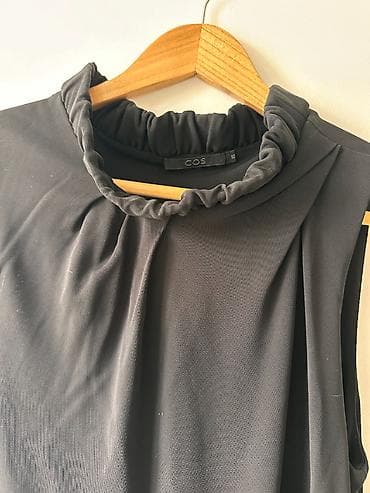 ag qara: Məhsul: COS qadın geyimi – qolsuz uzun don - Rəng: qara - Stil — 3