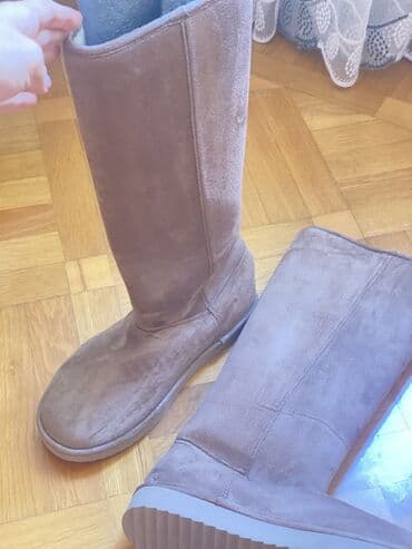 домашние женские тапочки из овчины: Uqqilər, Ölçü: 39, rəng - Qəhvəyi, Yeni — 2