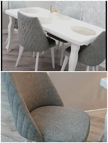 Qonaq otağı üçün, İşlənmiş, Kvadrat masa, 4 stul
