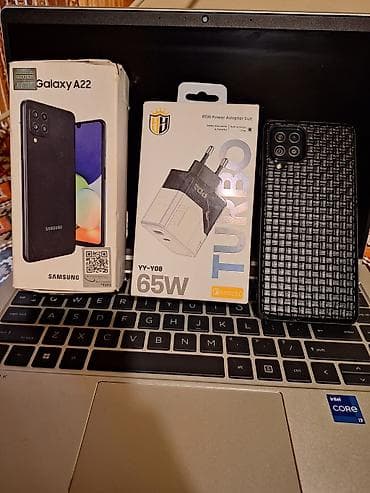 data modem sim card: Samsung Galaxy A22, 128 GB, rəng - Qara, İki sim kartlı — 4