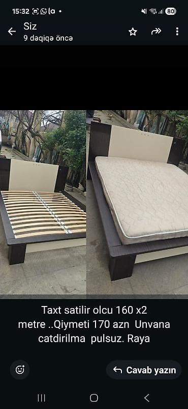 İkinəfərlik çarpayı, Bazasız, Matras ilə, Siyirməsiz lalafo.az -da İkinəfərlik çarpayı, Bazasız, Matras ilə, Siyirməsiz