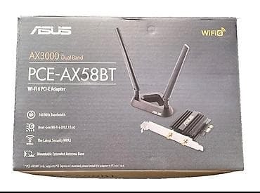 cat 5 kabel: ​ASUS AX3000 Dual Band (PCE-AX58BT) ​Texnologiya: Yeni nəsil Wi-Fi 6 — 1