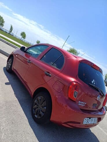 nisanlar: Nissan Micra (qırmızı rəng) - Kuzov: kompakt hetçbek, qırmızı metalik — 7