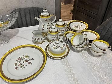 cay dəsti: Çay dəsti, rəng - Ağ, Farfor — 1