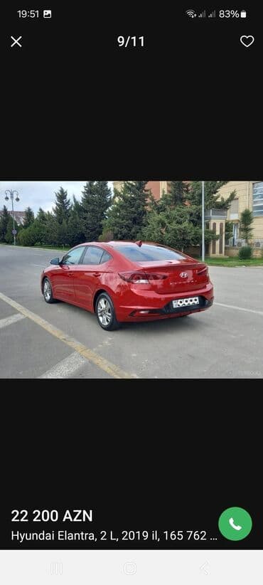 Digər nəqliyyat: Hyundai Elantra: 2 l | 2020 il Sedan — 6