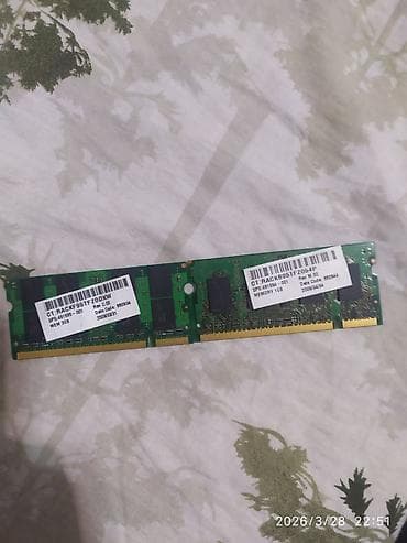 Operativ yaddaş (RAM) 4 GB, < 1333 Mhz, DDR2, Noutbuk üçün, İşlənmiş