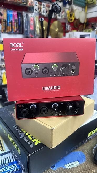 jbl: BORL Scarlett X2 USB Audio İnterfeys + Professional Mixer Məhsul — 3