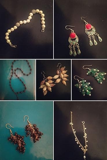 gun eynəyi: Qadın aksessuarları dəsti – sırğalar, bilərziklər və boyunbağılar — 1