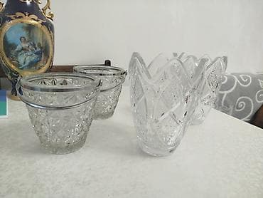 Klassik kəsimli şüşə/kristal masaüstü qablar dəsti Təsvir: - Kəsimli