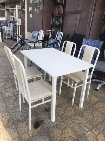 jaluzler metbex üçün: Mətbəx üçün, Yeni, Açılmayan, Dördbucaq masa, 4 stul — 1