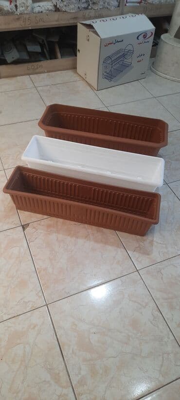 heyet gülleri: Dibçək – gül qabı – balkon üçün düzbucaqlı Dibcek qabi dibcek qablari — 2