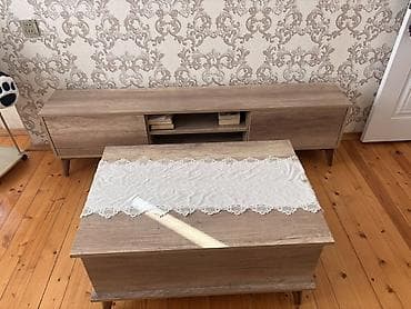 2 el mebiler: Yeni, Jurnal masası, TV stend — 1