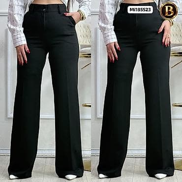 Şəxsi əşyalar: Qadın şalvarı – model Mi185523 - Rəng: qara - Kəsim: geniş balaqlı — 1