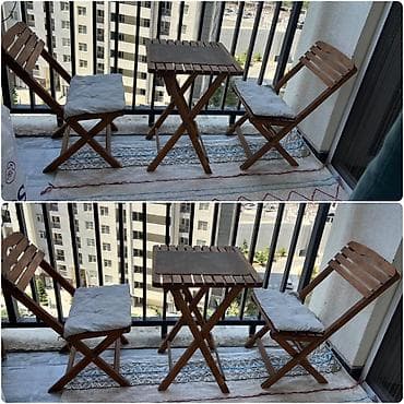 Balkon desdi 120 azn.Desde masa+2 stul daxildi(Gülü) E — 1