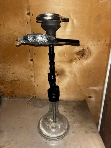 masin ucun qelyan: Nargilə dəsti - Şüşə altlıq: qalın, teksturalı şüşə kolba, sabitlik — 1