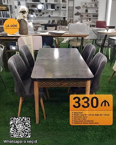 Açılan, Dördbucaq masa, 4 stul lalafo.az -da Açılan, Dördbucaq masa, 4 stul