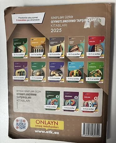test kitab: Məhsul: “Tarix – 2025 Test Toplusu”, I hissə İçində yazı və ya — 2