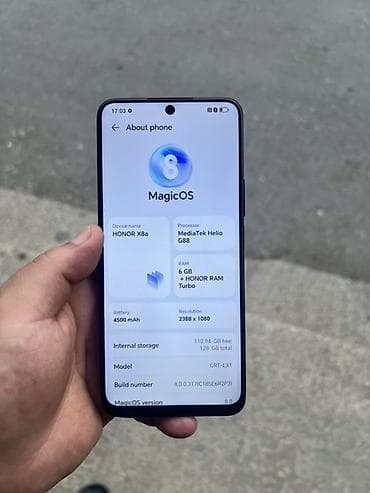 barter telefon iphone: Honor X8a, 128 GB, rəng - Qara, Sensor — 5