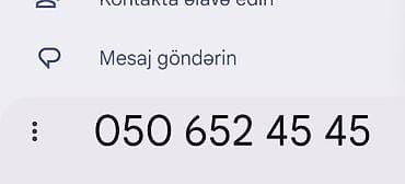 Nömrə kombinasiyası: 050 652 45 45 051-652-45-45 her ikisi satilir lalafo.az -da Nömrə kombinasiyası: 050 652 45 45 051-652-45-45 her ikisi satilir
