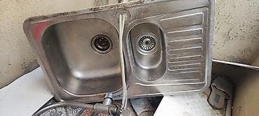 polad tava: İşlənmiş Düzbucaqlı Mətbəx çanağı, Şkafsız, Paslanmaz polad — 1