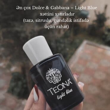 Digər: TEONA “Light Blue” ətiri - Qoxu tərzi: təzə, sitruslu, gündəlik — 1