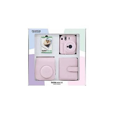korpuslar: Fujifilm Instax Mini 12 dəst – çəhrayı rəng Dəst tərkibi: - Instax — 1