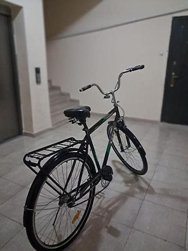 Şəhər tipli velosiped - Rəng: qara-yaşıl - Çərçivə: klassik şəhər