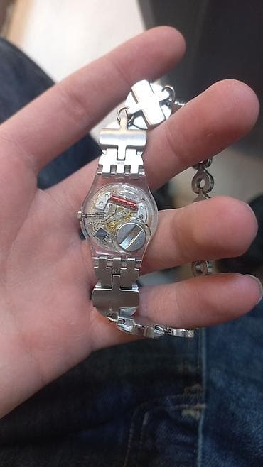 baki saati: Qol saatı, Swatch, rəng - Gümüşü — 2