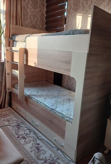 Oğlan və qız üçün, Çarpayı, Matras ilə, Siyirməli, Laminat