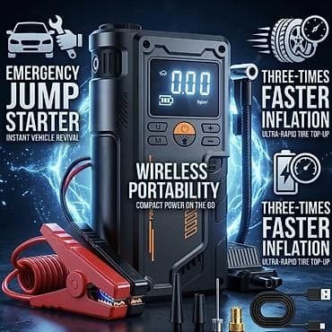 instrumenti: 10‑u 1-də Avtostarter və Hava Kompressoru Çoxfunksiyalı portativ — 3