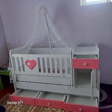 qiz yataqlari: Oğlan və qız üçün, Dördbucaq, Beşik, Dəstsiz, Matras ilə, Yellənmə mexanizmsiz — 2