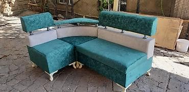 Künc divan, Mətbəx üçün, Parça, Bazalı — 7