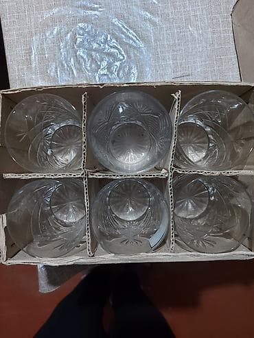 6 ədəd xrustal stəkan.Sovet vaxtı almışdım.25 man — 3