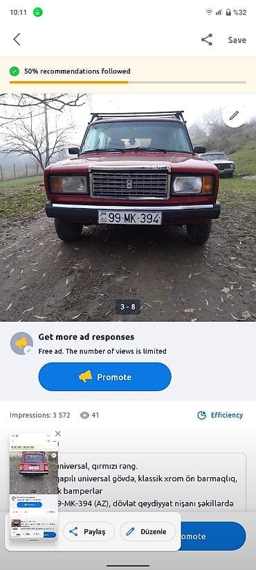 ford transit kreditle satisi: VAZ 2104, universal, qırmızı rəng. - Kuzov: 5 qapılı universal gövdə — 3