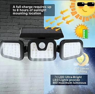 gecə işıqları nocnik: • SİFARİŞLƏ GƏTİRİLİR 🛍️ • Günəş enerjili LED hərə­kət sensorlu açıq — 2