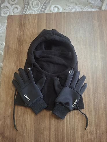 İdman alətləri: Qış aksesuarları dəsti – kapüşonlu balaklava və toxunma ucluğu olan — 1