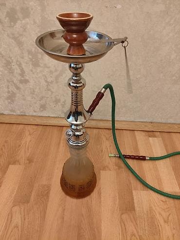 bil: Nərgilə dəsti - Material: metal gövdə (xrom rəngli), şüşə kolba (oyma — 4