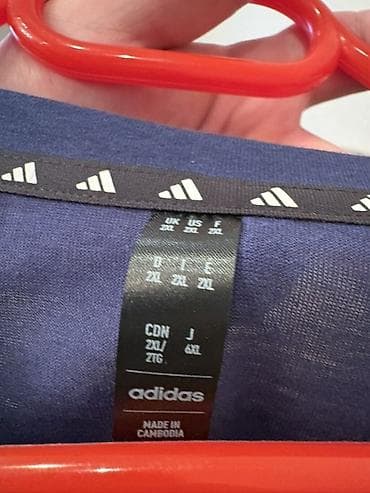 t shirt: Futbolka, Adidas, 2XL, rəng - Göy — 3