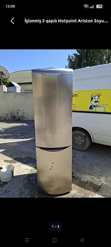 soyuducu yeni: İşlənmiş 2 qapılı Hotpoint Ariston Soyuducu Satılır, rəng - Boz — 1