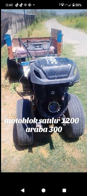 yük maşın: Motoblok və qoşqu araba - Güclü benzin mühərrikli motoblok, iki iri — 2